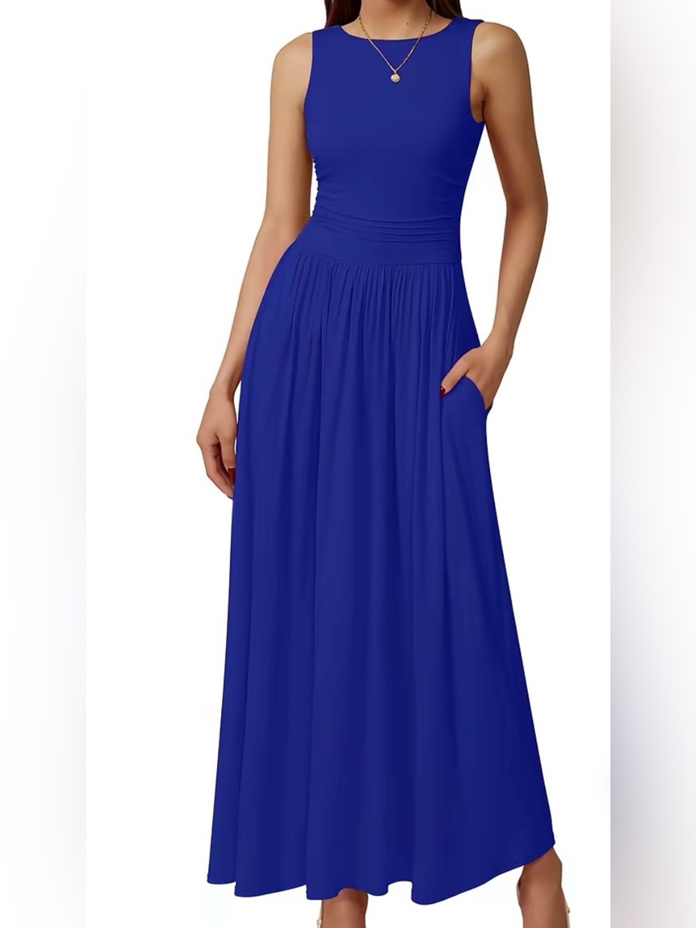 Women’s Sleeveless Maxi Dress in Royal Blue
